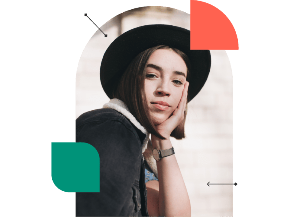Visual designer wearing a hat